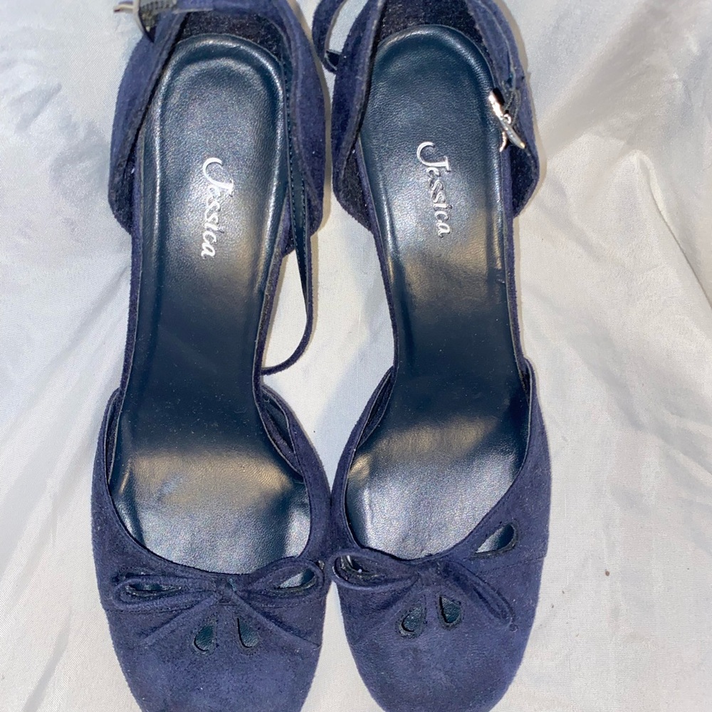 Jessica Dark Blue Heels